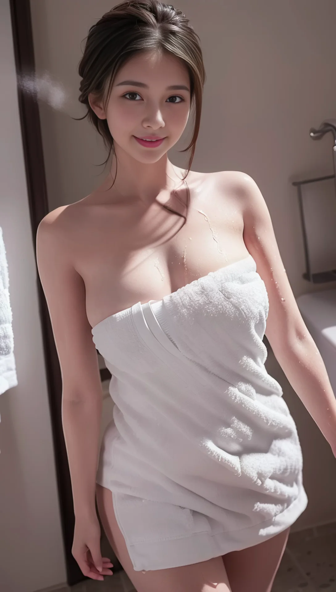 24 Fresh out of bath, girl in bath towel Images 14