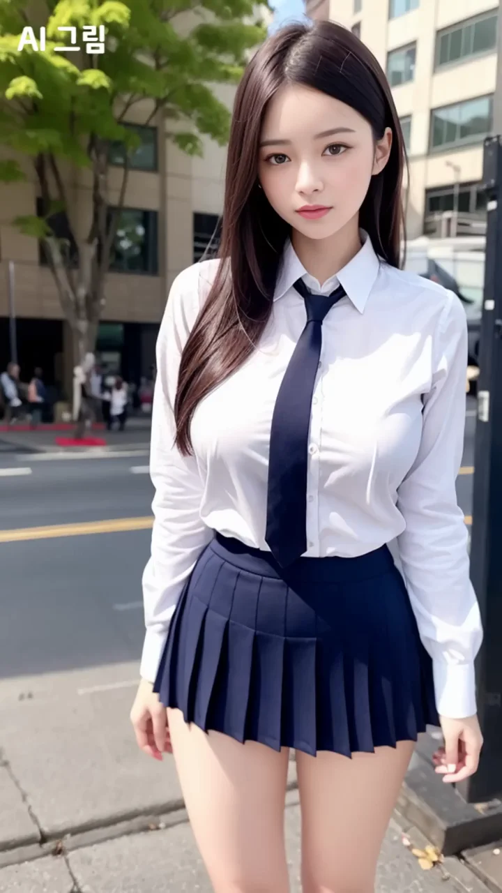 Ai Art Lookbook: Korean High school uniform 교복 코스튬 23