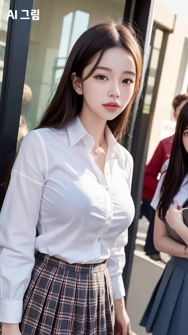 Ai Art Lookbook: Korean High school uniform 교복 코스튬 24