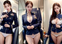 ai art lookbook sexy flight attendant cosplay image