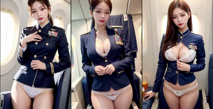 ai art lookbook sexy flight attendant cosplay image