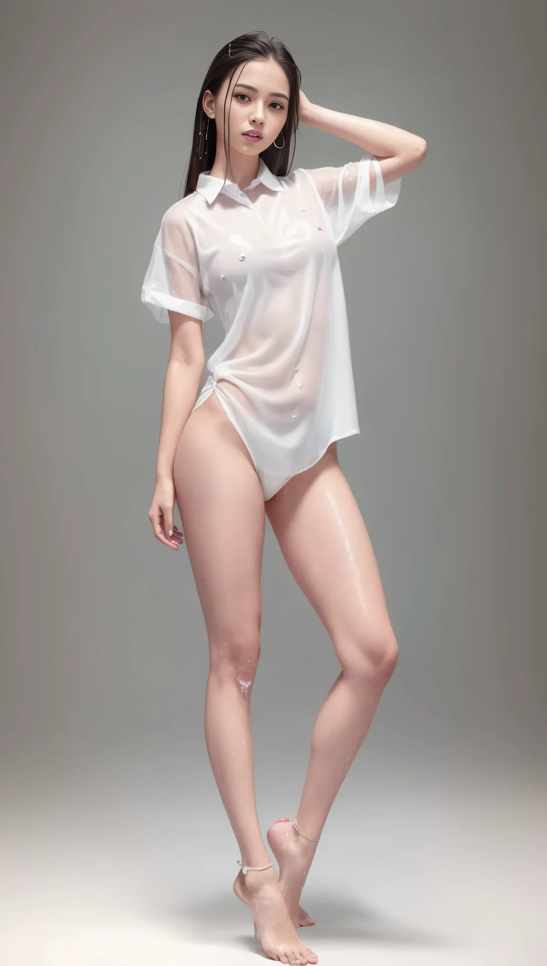 Ai Lookbook Beautiful Girl In A White Shirt And Panties Image 04