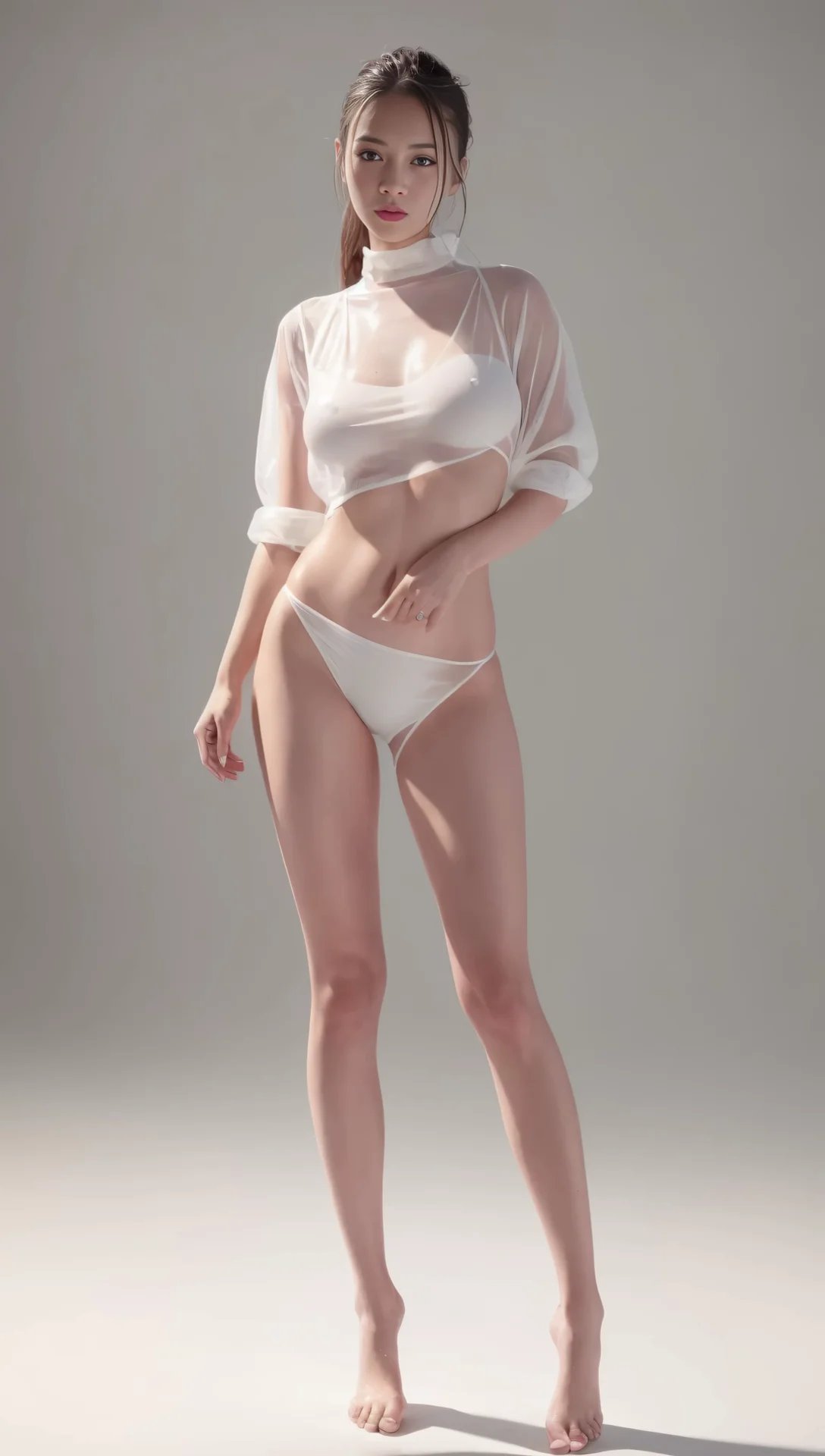 Ai Lookbook Beautiful Girl In A White Shirt And Panties Image 12