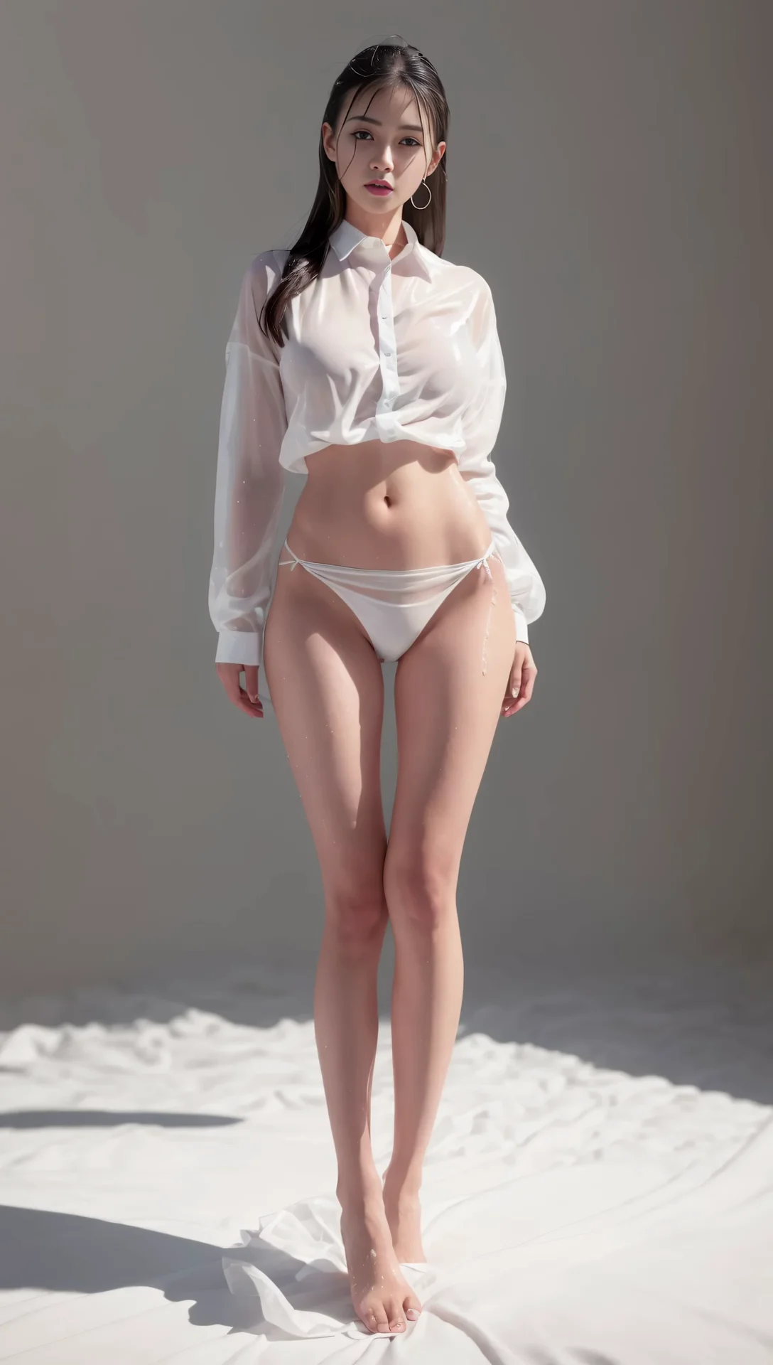 Ai Lookbook Beautiful Girl In A White Shirt And Panties Image 26
