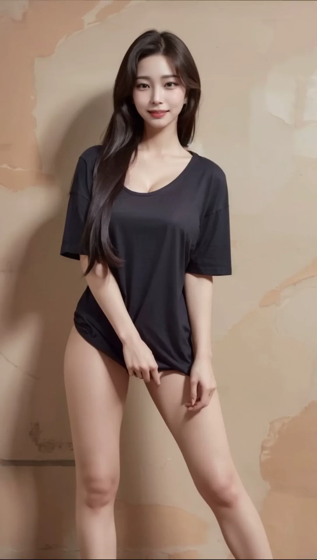 Hot Girl in T-shirt Without Bra - Ai Art Lookbook Images 07