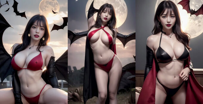 ai art lookbook sexy girls in vampire cosplay images