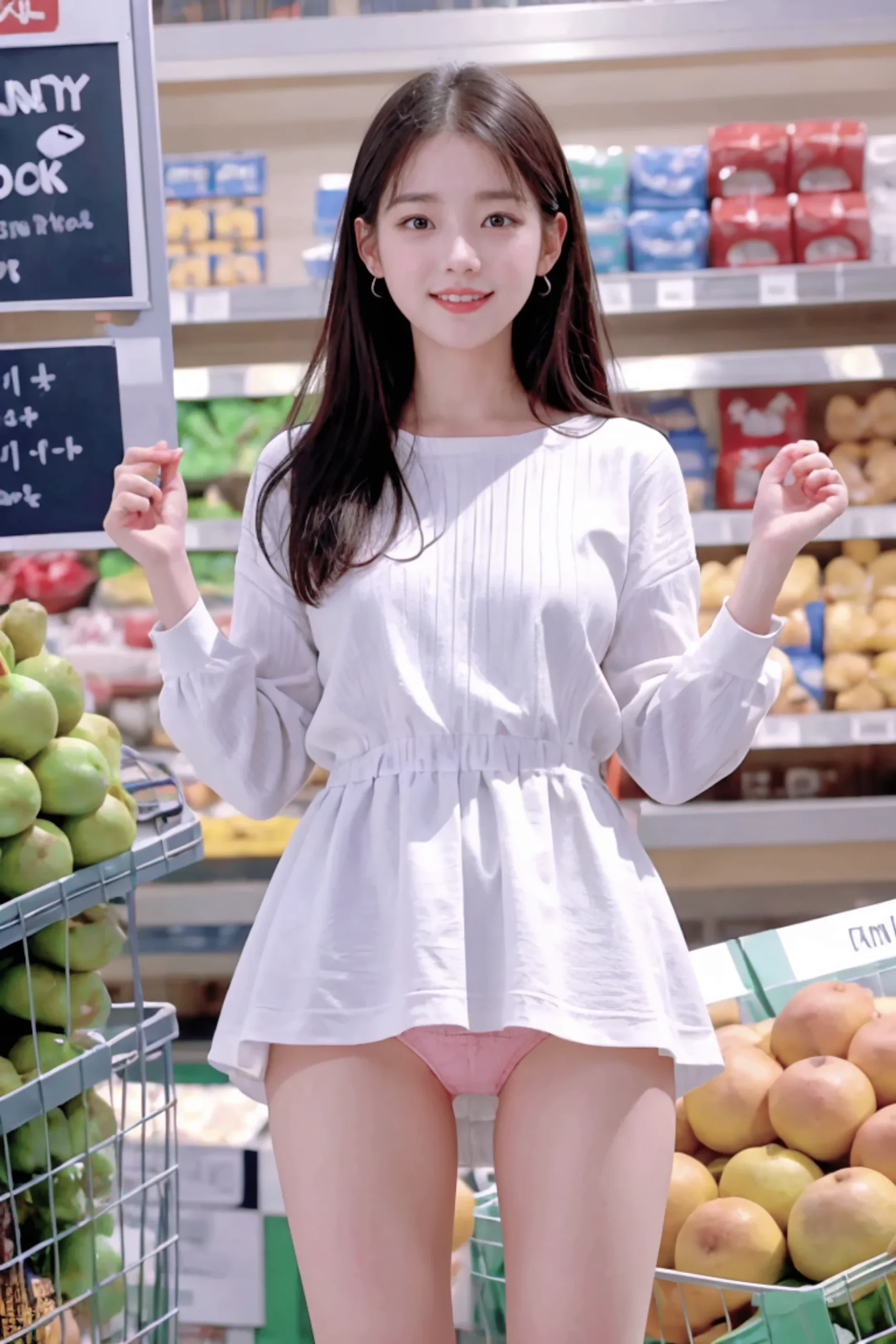 Young Lady Flashing Panties In A Store Images 03