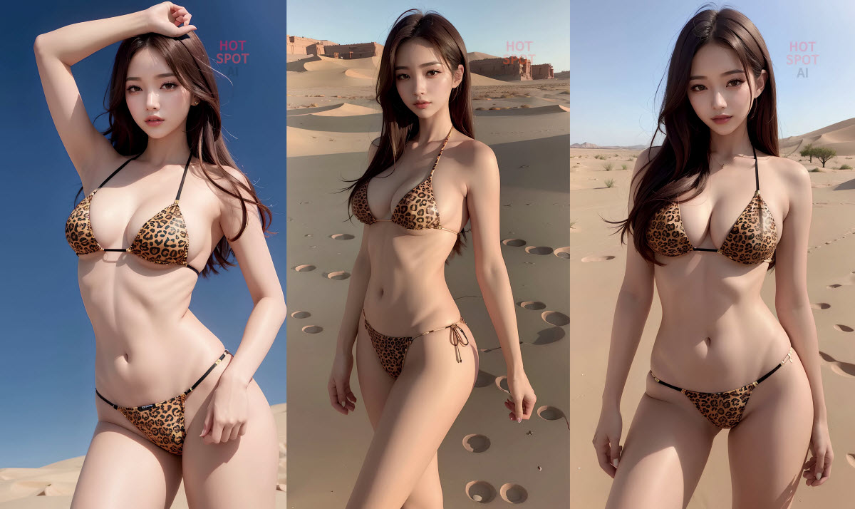 View - Leopard Bikini Images | AI Lookbook Girl 2024 - Ai Art Lookbook