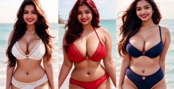 Ai Lookbook Beautiful Indian Girl in Bikini on the Beach